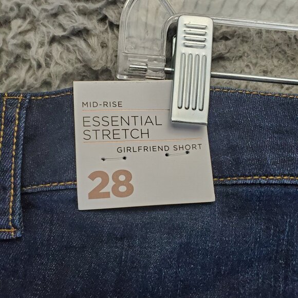 Lane Bryant Shorts Womens Size 28 Plus Blue Stretch Girlfriend Jorts *NWT* - Picture 2 of 15